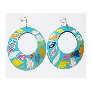 2025 Zambia verde 4 pares 20mm oro y Rosa delicias turcas pendientes de hoja de loto joyería étnica ropa de verano joyería - Product Image 6