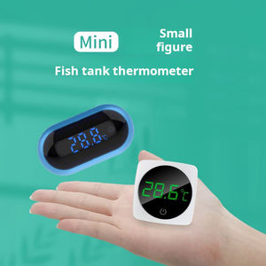 Moderno Eco-Friendly Quadrado Forma LCD <span class=keywords><strong>Digital</strong></span> Auto-Adesivo Termômetro Controle De Temperatura Peixe Aquários Acessórios Plástico - Product Image 4
