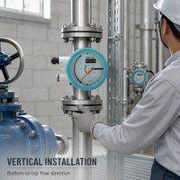 Débitmètre à tube métallique de haute précision RUIJI NRLZZ, débitmètre à section variable en acier inoxydable pour la mesure du débit de liquides et de gaz