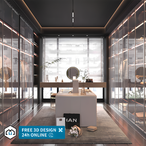<span class=keywords><strong>Armadio</strong></span> scorrevole in vetro dal design moderno cinese, a 3 <span class=keywords><strong>ante</strong></span>, per camera da letto, <span class=keywords><strong>con</strong></span> <span class=keywords><strong>specchio</strong></span> integrato - Product Image 5