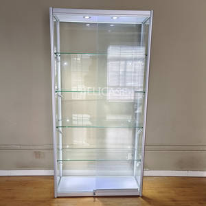 Vitrine murale en aluminium blanc <span class=keywords><strong>Fame</strong></span> Vitrine en verre pleine vision Vitrine pour <span class=keywords><strong>magasin</strong></span> de détail Vitrine en verre - Product Image 4