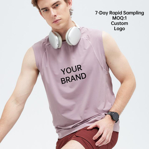 Débardeur de sport pour homme, respirant, à séchage rapide, avec empiècements, logo personnalisé, graphique, pour la musculation - Product Image 1