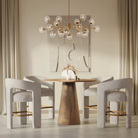 Tabouret de bar moderne rembourré en velours, chaise haute de cuisine, tabouret de bar pour la maison, hôtel, mobilier