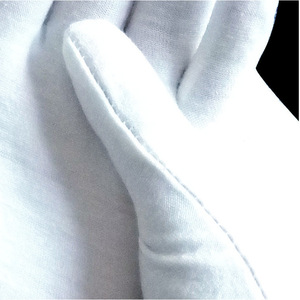 White Cotton Work <b>Gloves</b> 50 Pairs Durable For Precision Tasks And Quality Control - Product Image 3