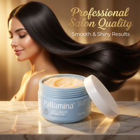 Traitement lissant pour cheveux à la kératine Pallamina Bulk Professional, masque au collagène pour restaurer les pointes fourchues endommagées