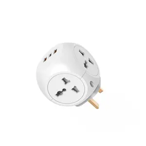 Sıcak satış 1 ila 4 yönlü elektrik güç genişletici duvar prizi duvar güç soketi ile 2 USB + tip C bağlantı noktası