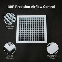 Grille d'aération double couche en aluminium à double déflection pour climatisation HVAC, idéale pour hôtels et bureaux, compatible OEM