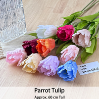 Bunga Tulip Sutra Buatan Tangan Modern Ramah Lingkungan dengan Tangkai Dekoratif untuk Dekorasi Rumah, Pernikahan, Fotografi, dan Hotel