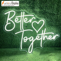 Letrero de neón personalizado para fiesta Felices para siempre Feliz cumpleaños Mejor juntos Logo Letrero de neón LED para decoración de pared Fiesta de boda