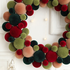 Guirnalda Navideña con Bolas de Colores, Guirnalda Decorativa para Árbol de Navidad, Pared, <span class=keywords><strong>Puerta</strong></span>, Decoración para Fiestas - Product Image 4