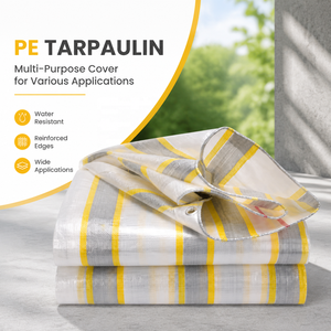 Telo in PE personalizzato, impermeabile, in polietilene tessuto, con <span class=keywords><strong>occhielli</strong></span> rinforzati <span class=keywords><strong>per</strong></span> agricoltura, coperture <span class=keywords><strong>per</strong></span> <span class=keywords><strong>camion</strong></span>, auto, sacchi, uso esterno, anti-UV - Product Image 1