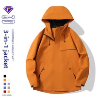 Veste bomber d'hiver imperméable légère pour homme/femme, taille plus, fermeture éclair, polyester