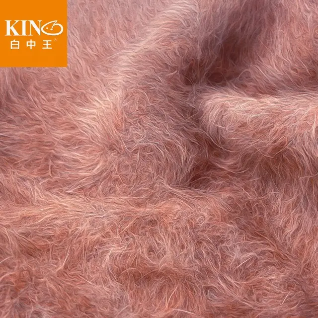 80/20 longue peluche Angora fil anti-boulochage Fine qualité fil à tricoter à la main pour écharpe Cardigan adapté pour femme et enfants