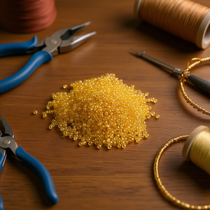 Perline di Riso Dorate Ilan Abalorios 4mm 50g per Creazione di Gioielli - Product Image 2