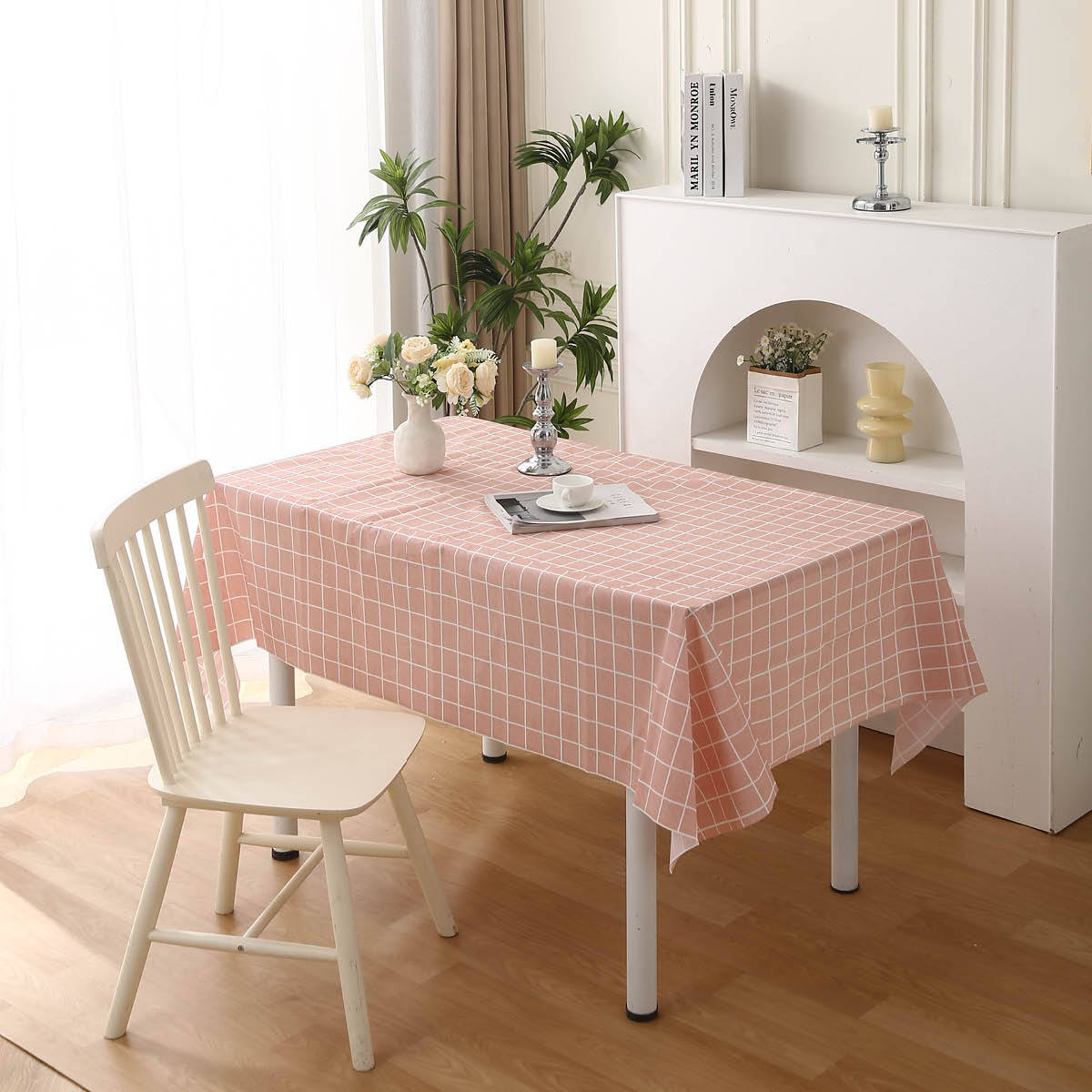 [40g/m²] Mantel a cuadros rosa