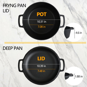 Juego <span class=keywords><strong>de</strong></span> Utensilios <span class=keywords><strong>de</strong></span> Cocina Lfgb, <span class=keywords><strong>Olla</strong></span> Holandesa <span class=keywords><strong>de</strong></span> <span class=keywords><strong>Hierro</strong></span> Fundido Antiadherente Multiusos <span class=keywords><strong>de</strong></span> <span class=keywords><strong>6</strong></span> <span class=keywords><strong>Litros</strong></span> para Hornear Pan <span class=keywords><strong>de</strong></span> Masa Madre - Product Image 6