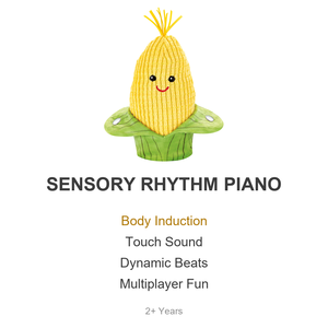 Jouet en peluche piano à rythme sensoriel en forme de maïs, avec son tactile et détection corporelle, jouet éducatif musical pour enfants - Product Image 6