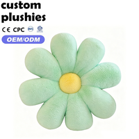 Coussin en peluche fleur jaune prix usine, oreiller décoratif moelleux marguerite pour la décoration intérieure
