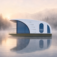 Maison flottante préfabriquée en conteneur avec panneaux sandwich