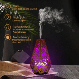 Piramida Emas desain mode baru penyebar aromaterapi minyak esensial Aroma logam penyebar Aroma