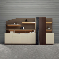 Bureau de direction de luxe en forme de L, style italien, en noyer, meubles de bureau, meubles de direction, meubles de bureau pour patron, KMJ