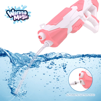 Pistolet à eau électrique OEM WANNA MAGIC - Pistolet à eau automatique puissant à piles en plastique ABS personnalisé pour enfants rose bleu extérieur