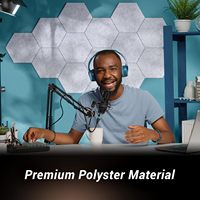 Panneaux muraux hexagonaux en polyester auto-adhésifs insonorisants et absorbants le son pour l'école, le studio, le bureau, la maison