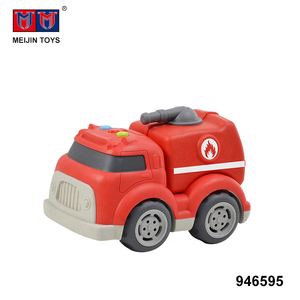 bioplastic sliding electronic fire truck toys with light music