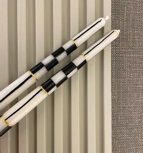 Dài cực trụ cột Handmade Trang trí Hand Painted taper nến, rô Black & White cho bữa ăn tối bảng và trang trí nội thất - Product Image 1