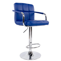 Chaise de bar moderne et élégante pour la maison, tabouret pivotant réglable en hauteur avec siège en cuir et accoudoirs, utilisation commerciale, prix abordable