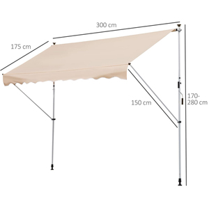 Có thể thu vào Sun Shade nơi trú ẩn không thấm nước ngoài trời Patio kẹp mái hiên - Product Image 3
