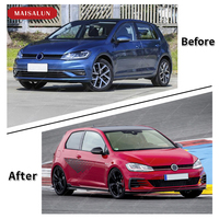 Kit carrosserie style GTI Facelift Pour Volkswagon Golf 7.5 mise à niveau vers kit carrosserie style GTI avec diffuseur de jupes latérales pare-chocs avant