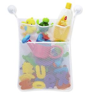 Sac de rangement suspendu en maille imperméable pour jouets de bain de bébé, idéal pour la maison - Product Image 1
