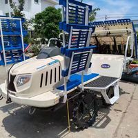 Transplanteuse de riz entièrement automatique à six rangs de 14,8 kW, haute vitesse, avec moteur et boîte de vitesses, pour la culture et la plantation à grande échelle de semis