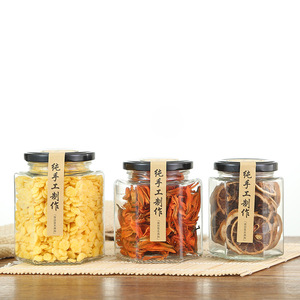 Spot Quality High Temperature Resistance clear Hexagonal Glass <strong>Jar</strong> <strong>for</strong> <strong>Jam</strong> Chili Sauce Lemon Paste Honey <strong>Jar</strong> Food - Product Image 2