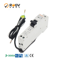 Disyuntor Diferencial RCBO JVRO9-50 10kA con Protección Contra Sobrecorriente, Característica Tipo A, 240V/415V 50/60Hz, Modular