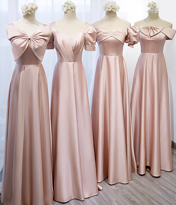 QUEENS GOWN pink A Line Long