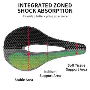 BUCKLOS 3D impreso <span class=keywords><strong>bicicleta</strong></span> sillín panal carretera montaña <span class=keywords><strong>bicicleta</strong></span> <span class=keywords><strong>asiento</strong></span> cojín transpirable MTB <span class=keywords><strong>asiento</strong></span> triatlón <span class=keywords><strong>bicicleta</strong></span> cojín - Product Image 3