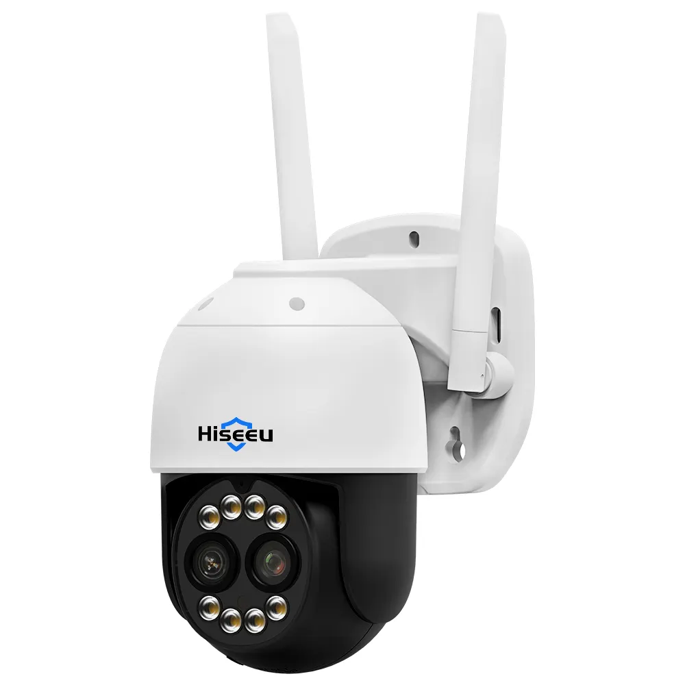 Hiseeu 8MP 4K WIFI IP Camera Outdoor Security 8X Zoom 4MP PTZ Dual Lens Wireless Video Surveillance CCTV Cameras P2P Speed dome