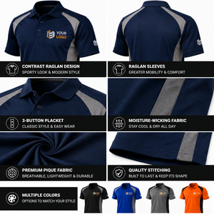 เสื้อโปโลทำงานพร้อมโลโก้ที่กำหนดเองพิมพ์สีบล็อกเครื่องแบบทีม unisex เสื้อโปโลพนักงานชุดทำงานระบายอากาศได้ดี - Product Image 2