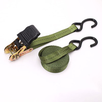 Kit de sangles à cliquet en polyester avec crochet en S, certifié CE, capacité de charge de 1000 kg, pour sécuriser les charges sur les camions, les remorques et les fourgons