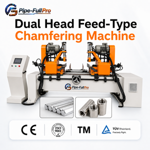 Vertical Double Head Chamfering <b>Machine</b> for Stainless Steel Tube PLC Programmed for Medical Device Frames - Product Image 1