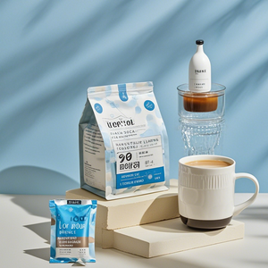 Bolsa de café sellable Gusse lateral ligera personalizada, bolsa forrada de papel de aluminio para almacenamiento de granos de café - Product Image 1