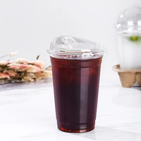 Gobelets jetables personnalisés Fangcan en plastique PET, calibre 98, 20 oz, anti-fuite, simples, pour boissons froides (jus/boissons glacées), pour fêtes et à emporter