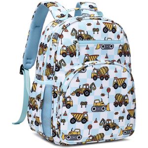 スクールバックパックビンテージ漫画カースクールバッグ防水男の子用大容量 - Product Image 1