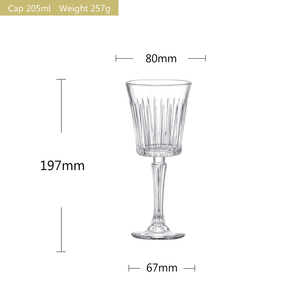 Copa de champán vintage de 205 ml con nervaduras verticales, copa transparente con tallo para vino espumoso y vajilla de bar - Product Image 2