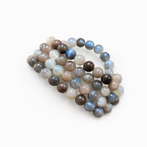 Pulsera de piedras de luna multicolor de 8 mm, juego de 4 piezas, joyería de piedras preciosas/cristales, Día de la Madre/Cumpleaños/Aniversario/San Valentín - Product Image 2