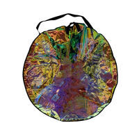 Sacs holographiques extra grands en PVC coloré, ronds, anti-poussière, pratiques, pour le rangement et l'emballage