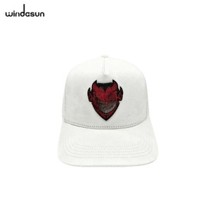 Casquette de baseball 5 panneaux Graffiti avec doublure en satin, chapeau personnalisé en daim avec logo démon pour humain et animal de compagnie - Product Image 6