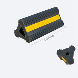 トラックトラックストッパー2025年人気ゴム製車用ホイールブロック転送ホイールチョック駐車場 - Product Image 1